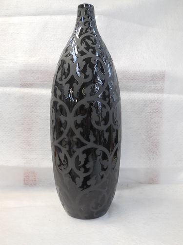 Vase, schwarz