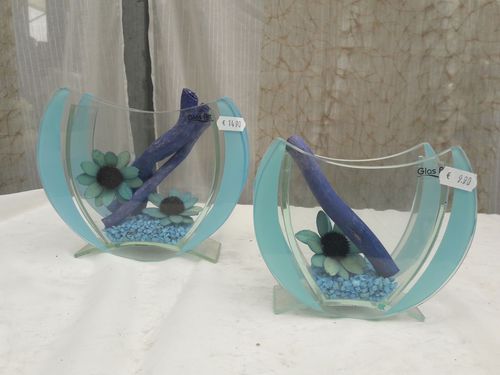 Deko-Vase, blau, 2-Größen